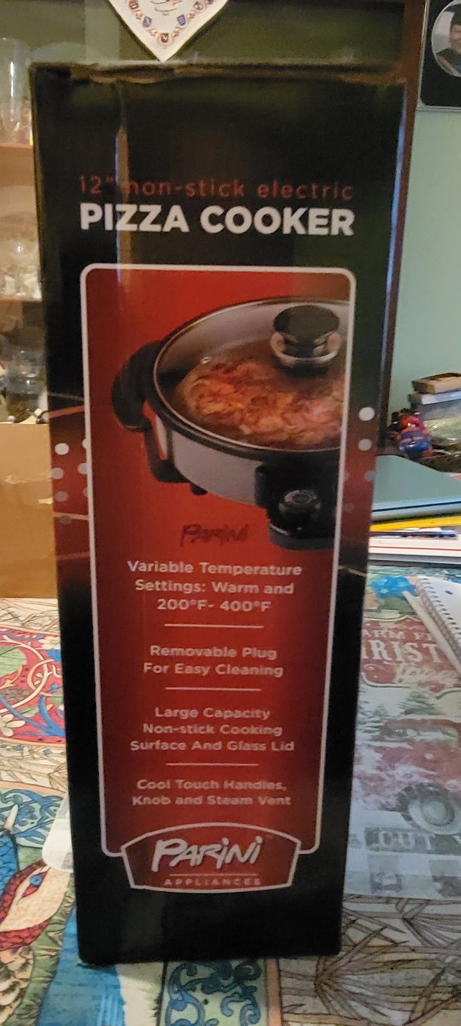 Parini Appliances 12" Non-stick Electric Pizza Cooker
