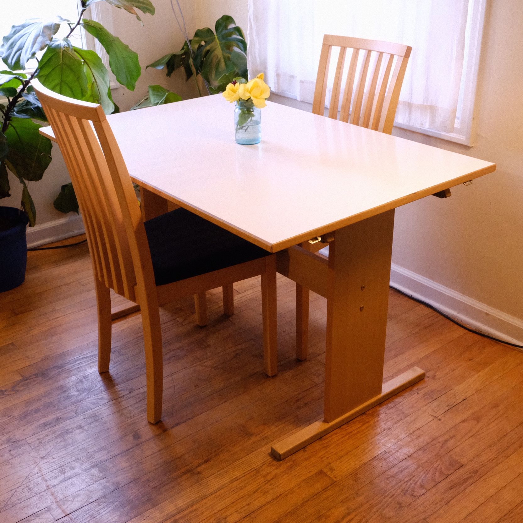 Vintage Gangso Møbler table & 2 matching Skovby chairs