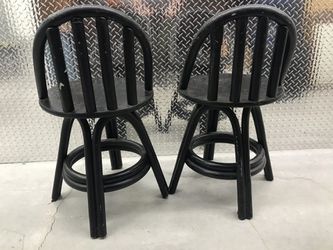 Pair Of Vintage Wooden Chairs Thumbnail