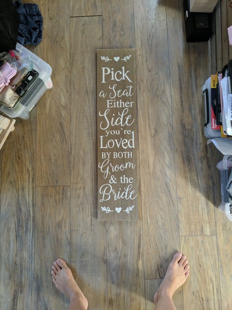 Wood Wedding sign