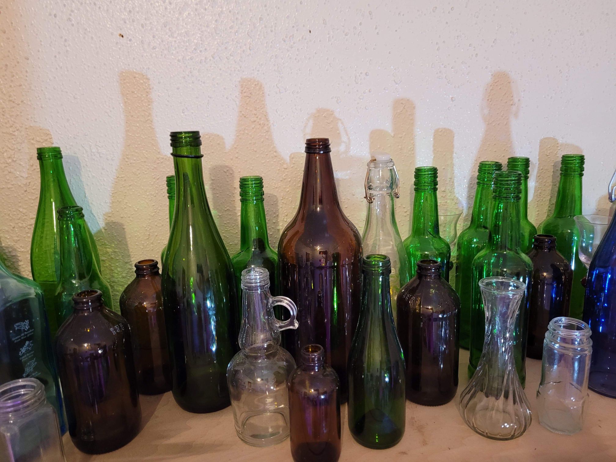 huge lot of over 30+ decorative/antique glass bottles