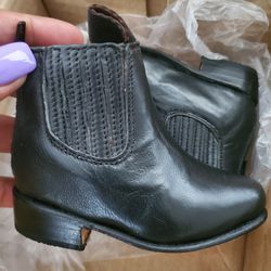  Black Leather Boots  Size2 Thumbnail