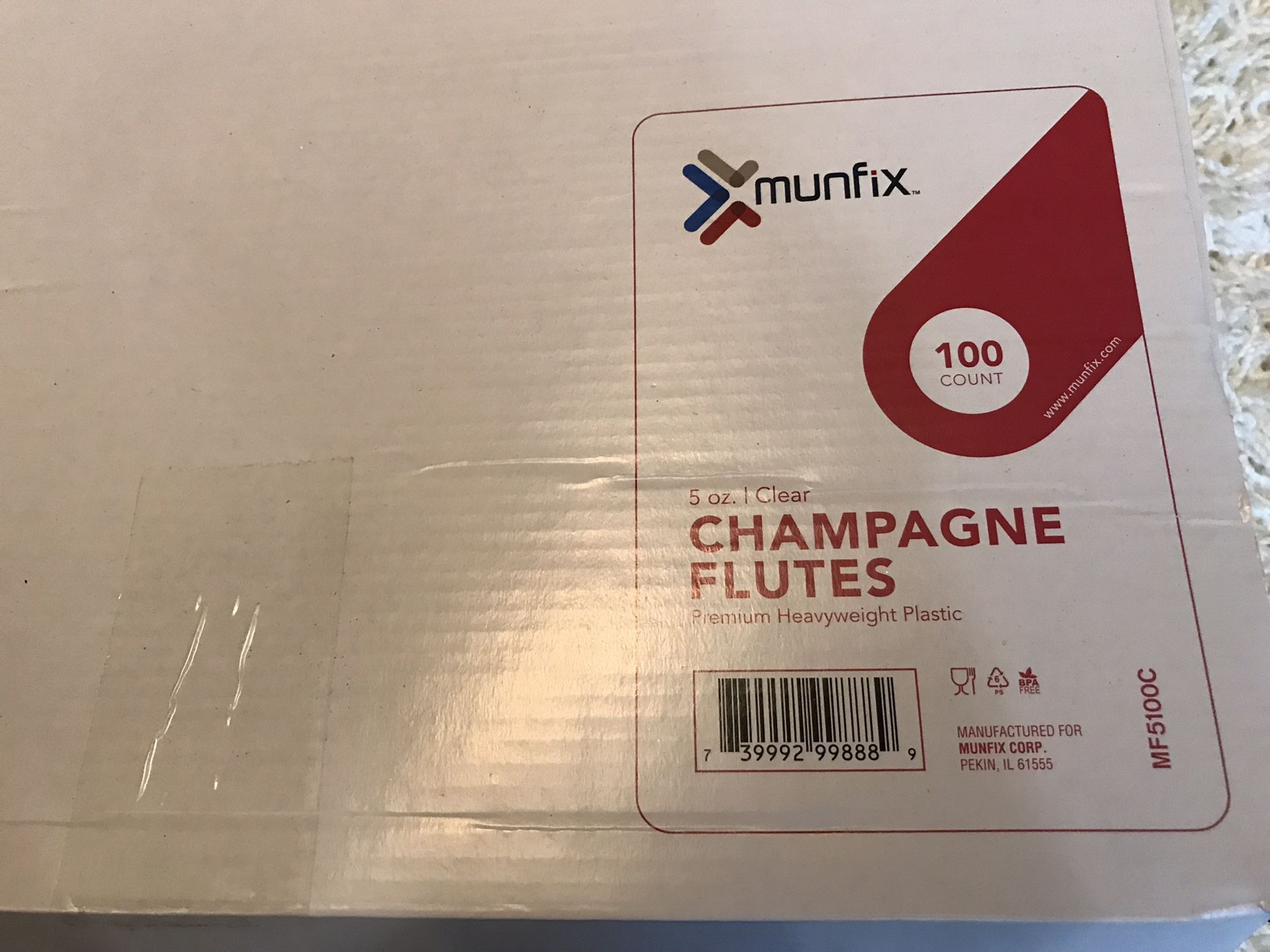 Plastic Disposable Champagne Flutes