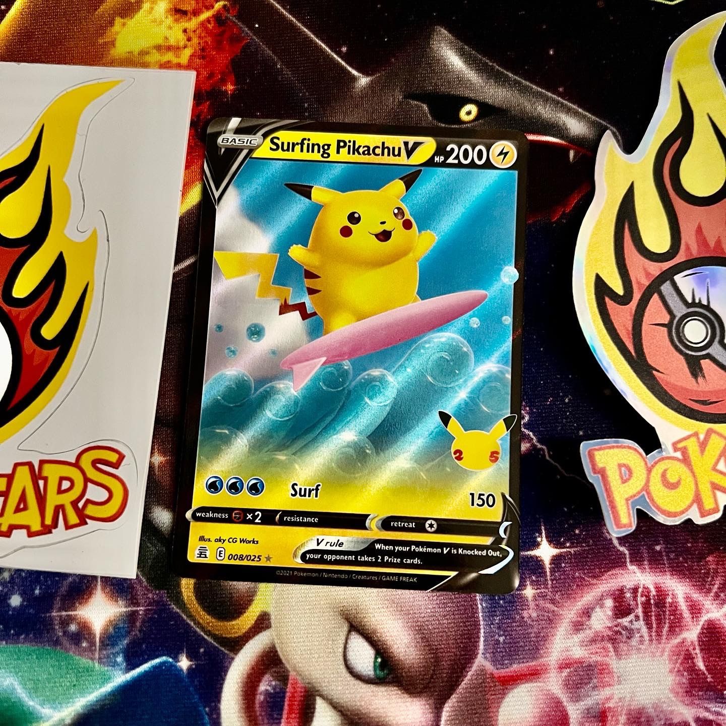 Pokémon Surfing Pikachu V Card Celebrations