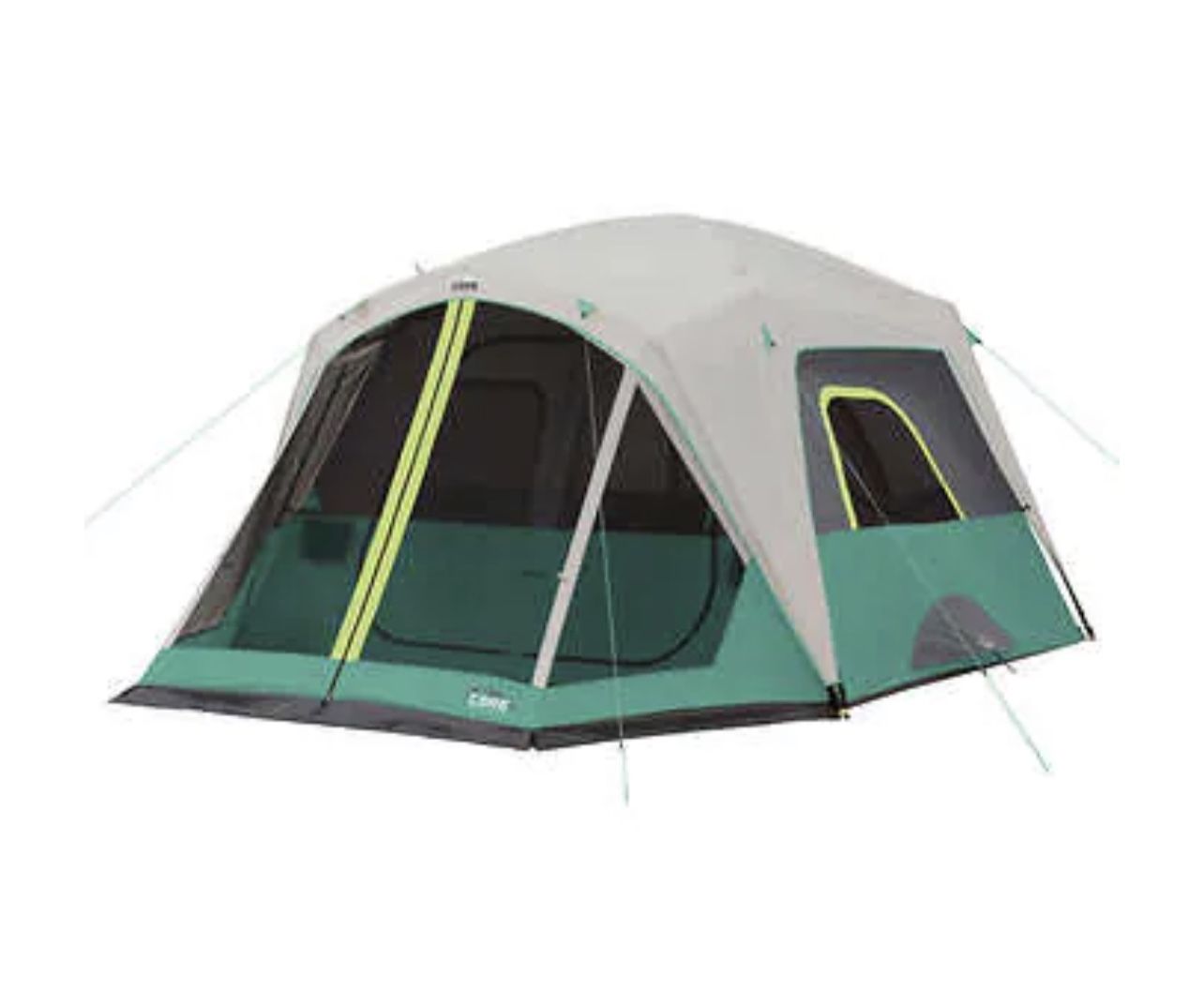 6 Person Straight Wall Cabin Tent With Screen Room