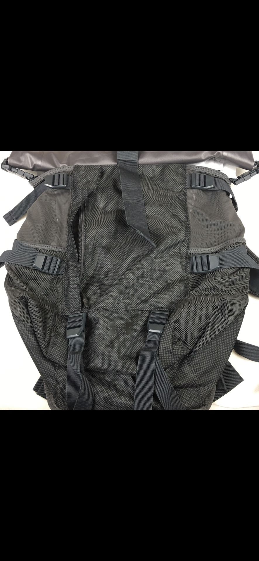 Under Armour UA Waterproof Roll Top 40L Frame Outdoor Backpack Blackout Camo