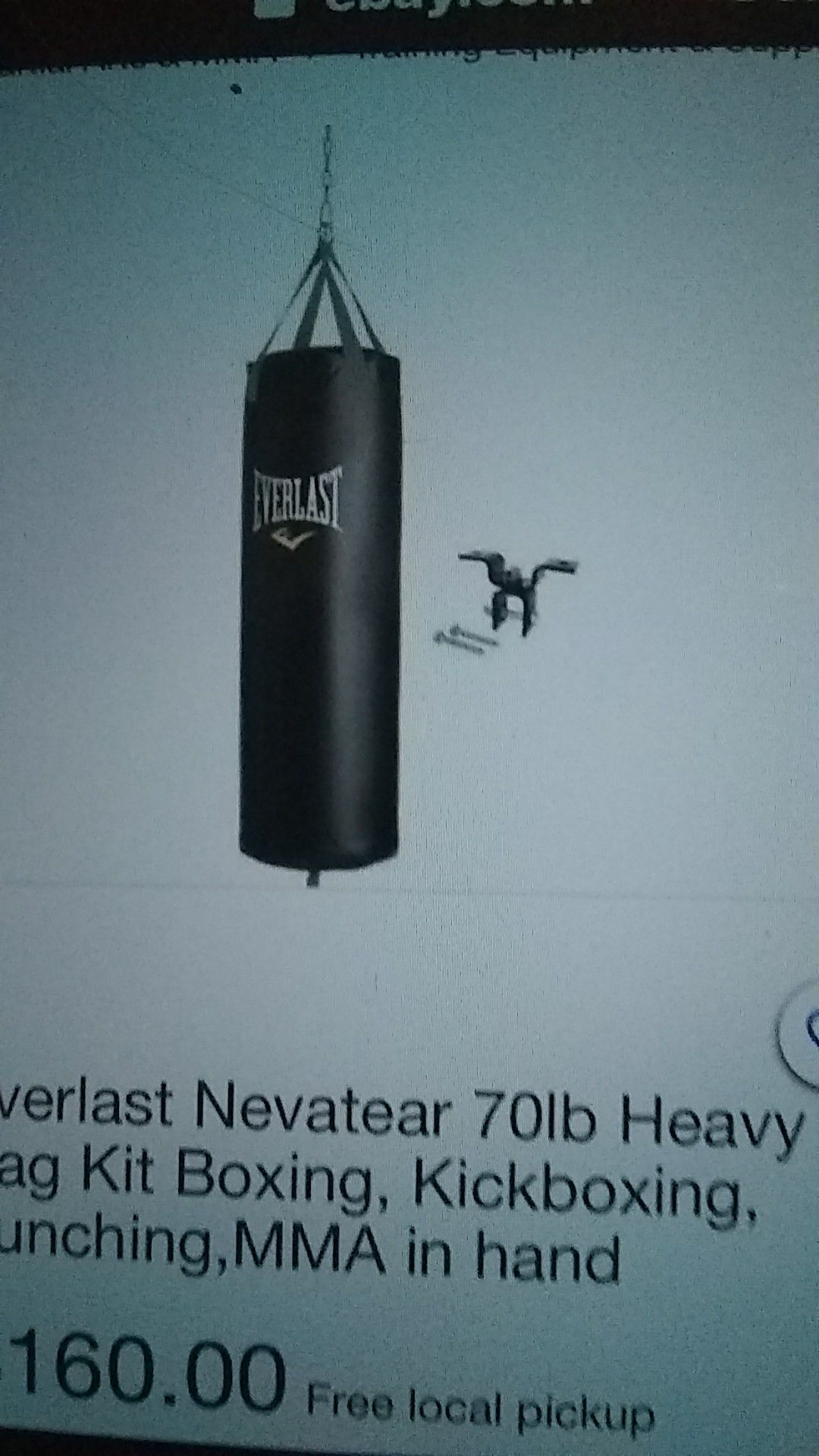 MMA 70lb everlast punching bag in box never used local pickup no shipping