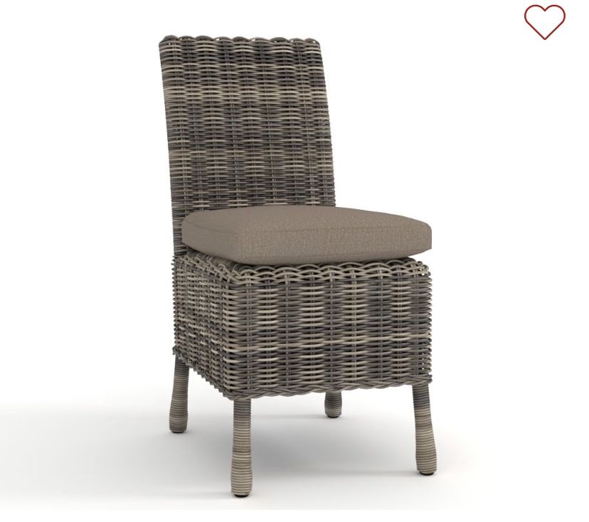 Pottery Barn Huntington Roll Arm Dining Chair Cushion Slipcover, Sunbrella® Flax