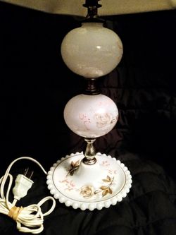 VNTG. Milk Glass Lamp  Thumbnail