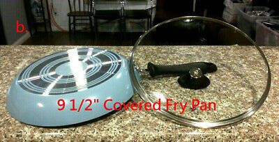 FARBERWARE Nonstick Cook Kitchen Cookware Turquoise Charcoal Pans Pots and Tools b. 9 1/2" Covered Fry Pan (The Fry Pan is NEW, but the Glass Lid is U Thumbnail