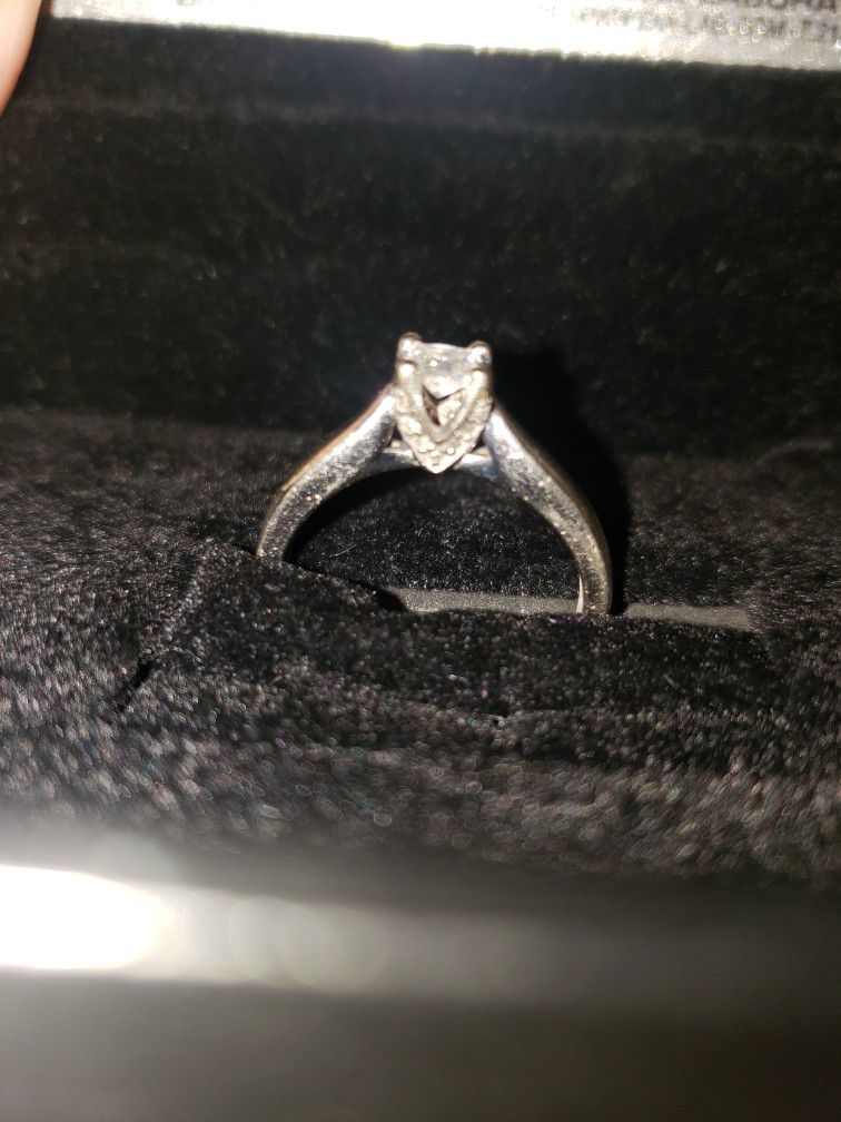 Princess Cut Wedding Ring 14kt White Gold