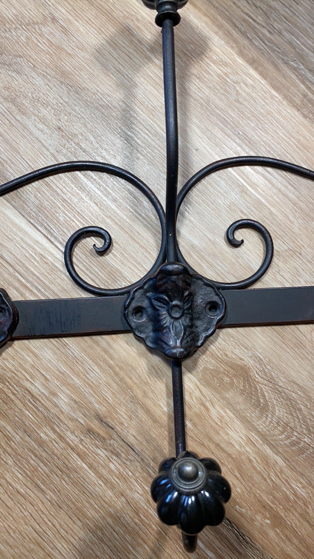 Wrought Iron Hanging Coat/Towel Rack
