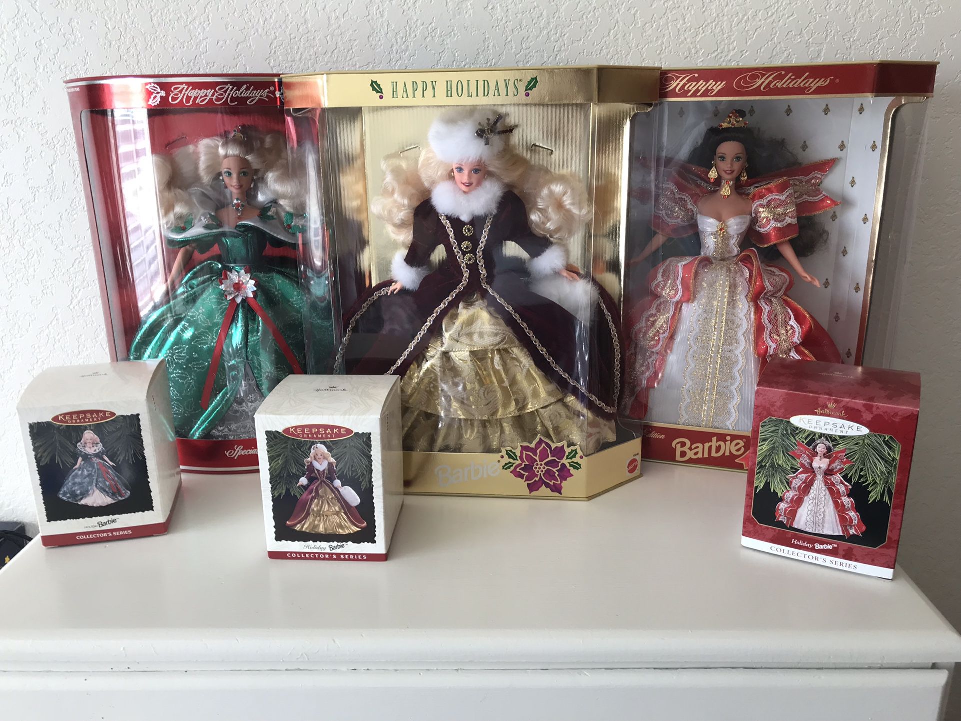 Happy Holidays Barbie - 1995 SOLD, 1996 & 1997