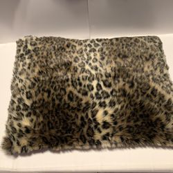 Feaux Leopard Pillow Cover With Pillow 20” X 26”  Thumbnail