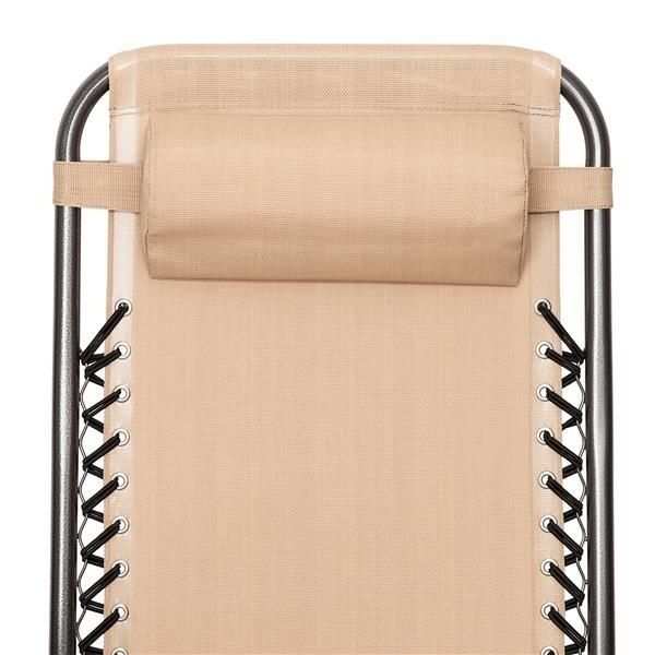 2pcs Plum Blossom Lock Portable Folding Chairs with Saucer Khaki