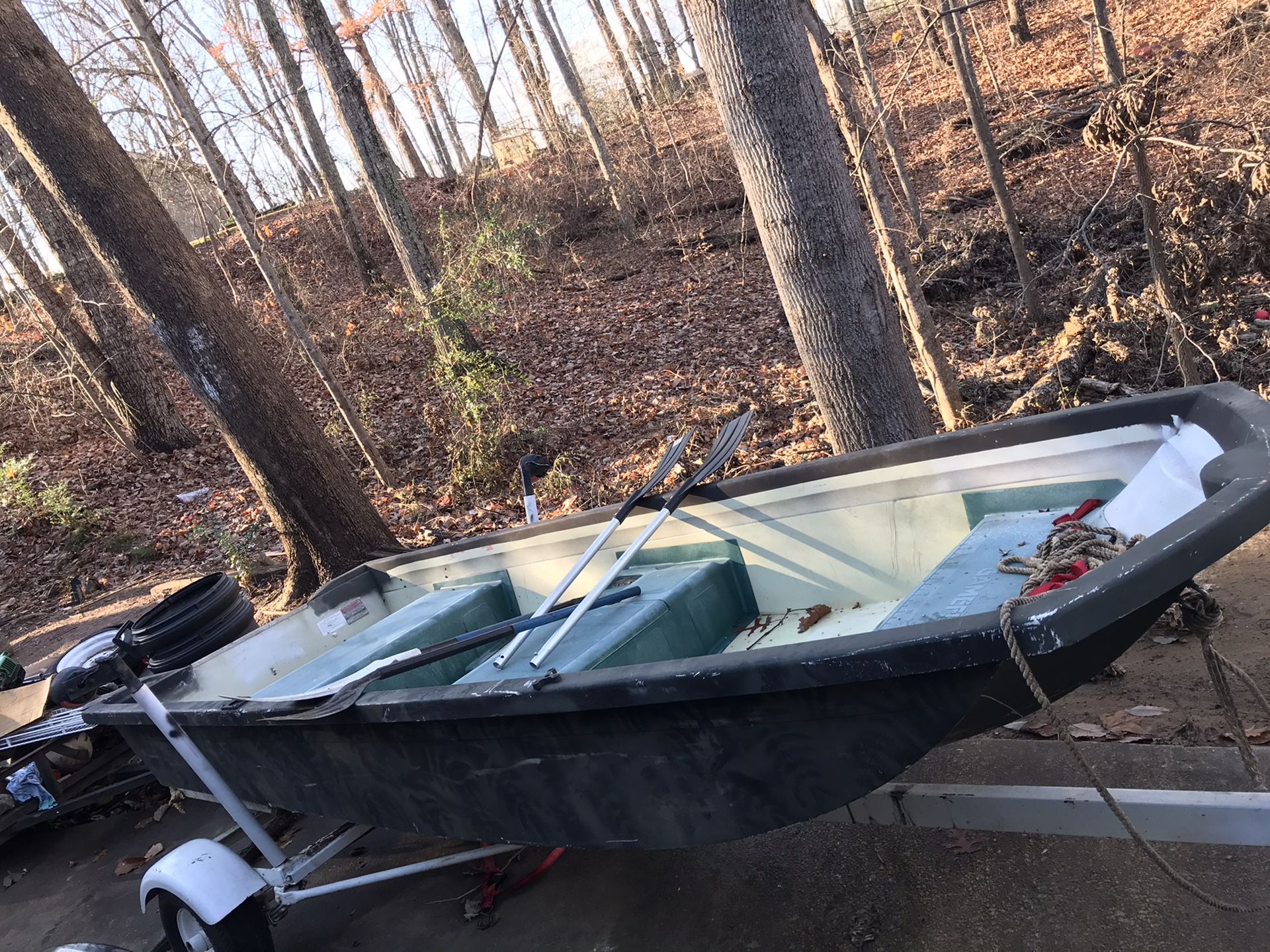 Fiberglass Jon boat for Sale in Buford, GA OfferUp