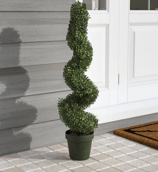 36" Artificial Boxwood Topiary Plant  In Pot