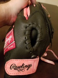 Rawlings "Girls Rule" Lightning Series Baseball Glove  9.5"/ LS95P   Thumbnail