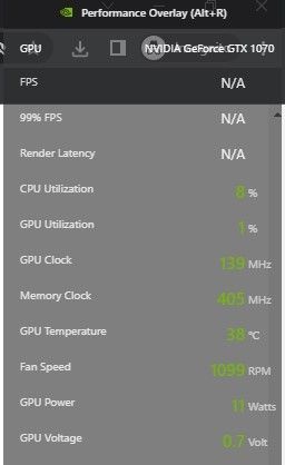 Nvidia GTX 1070 8GB Graphics card