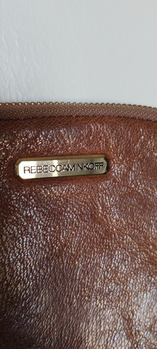 Rebecca Minkoff Brown Leather Crossbody/Waist Purse - Gold Chain Strap