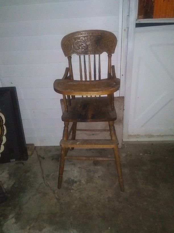 Antique Wooden Highchair 