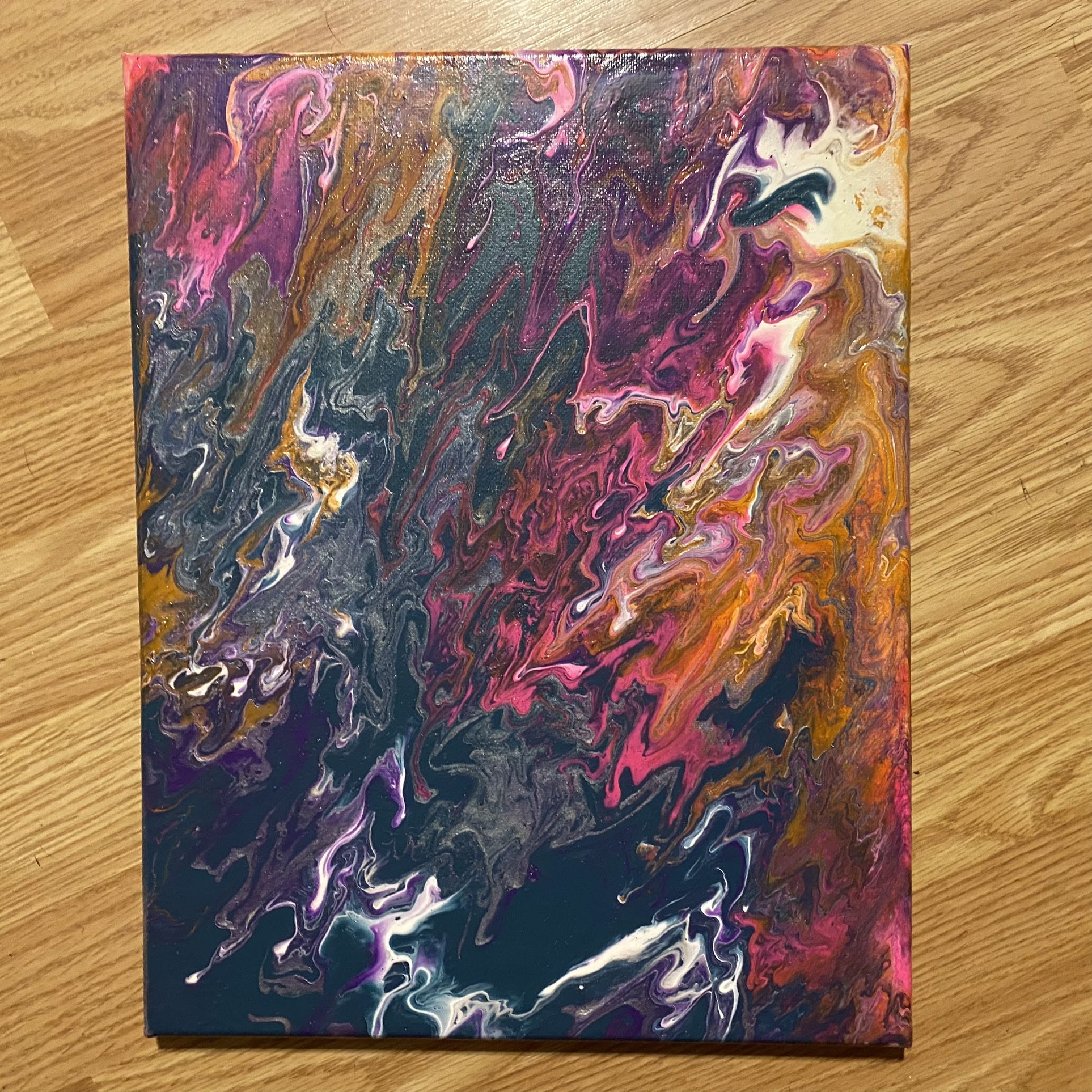 Handmade Marble Canvas Painting 12x16
