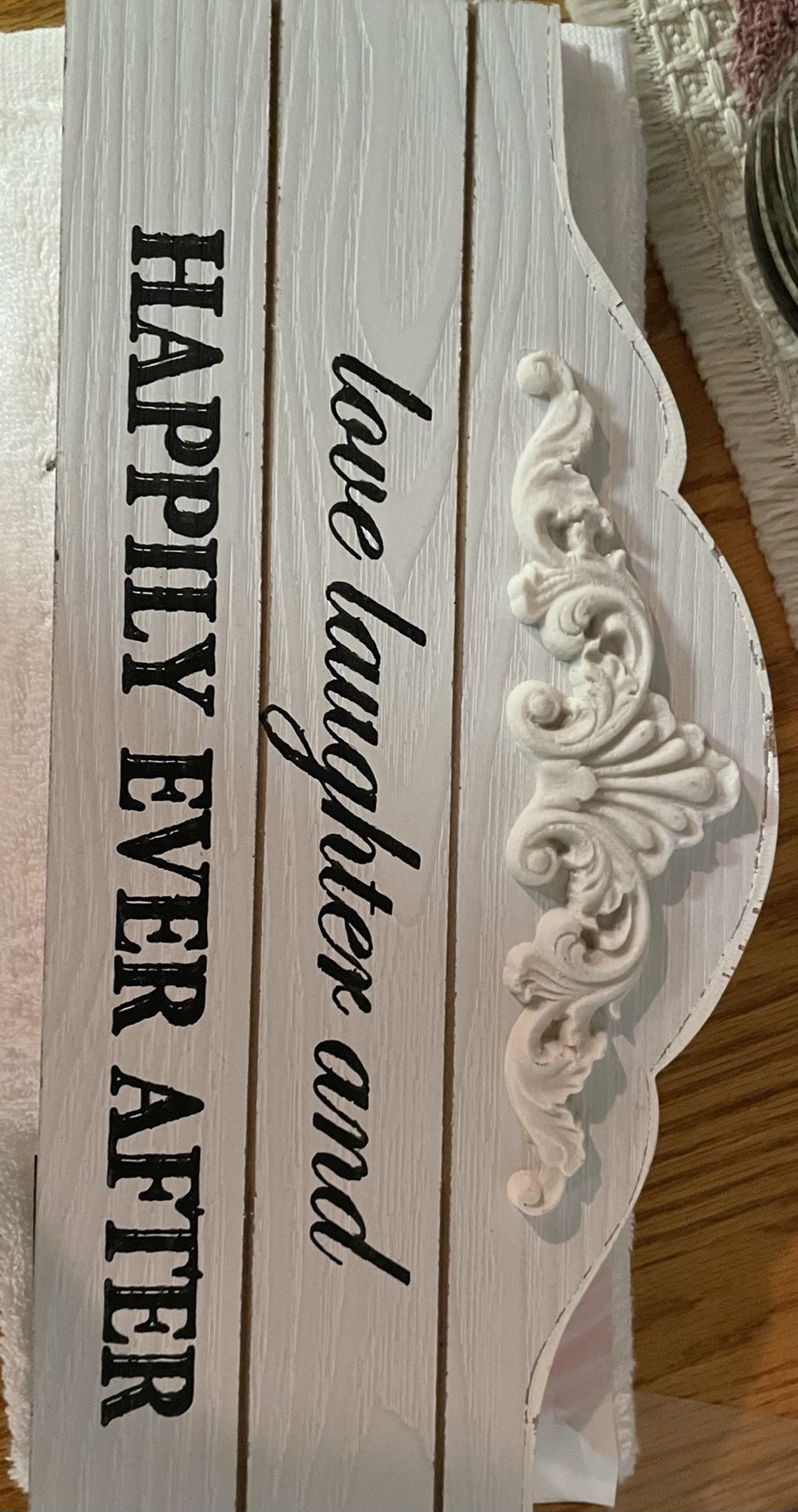 Happily Ever After Sign (white)