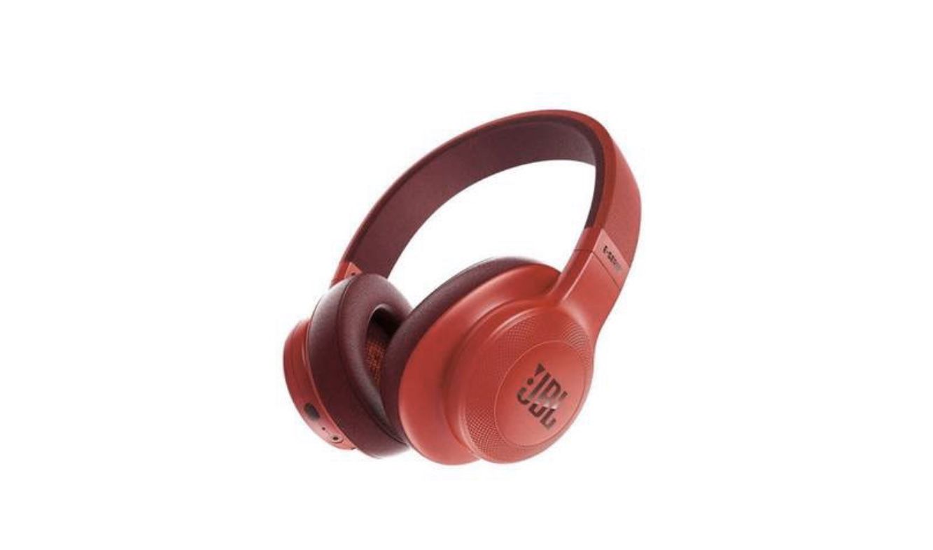 Red JBL E55BT Wireless Over Ear Headphones