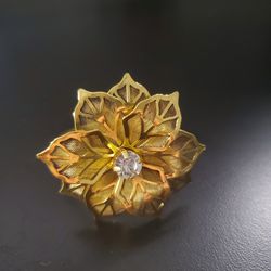 Gold Flower Napkin Rings Thumbnail