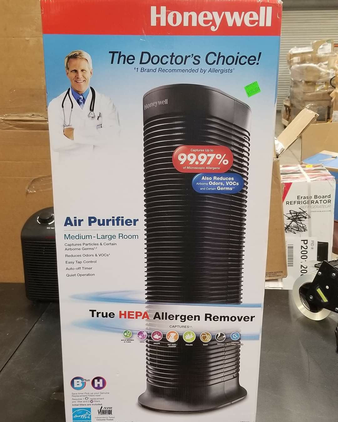 Honeywell True HEPA Tower Air Purifier for Medium to Large Rooms $115 FIRM