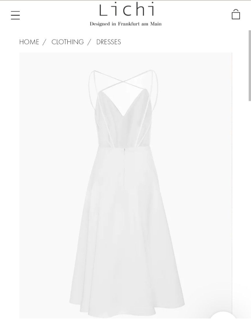 LICHI White Backless Dress - small