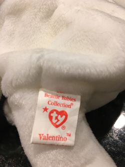 Rare “Valentino the Teddy Bear” Ty Beanie Original Beanie Baby  ….Best Offer Thumbnail