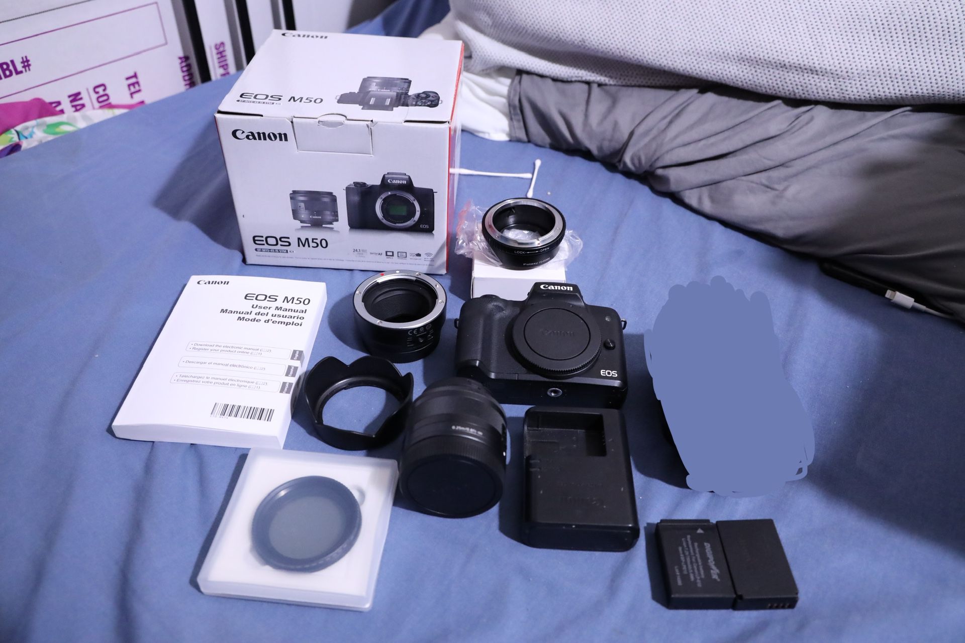 Canon Eos M50 Bundle !!  Sale! Comes with: Ef to ef-m adapter  Fd to ef-m adapter  2 battery’s  New ND filter 