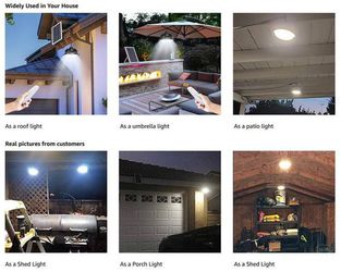 4 lights Solar Lights Indoor Outdoor Home Dual Head Solar Pendant Light with Smart Remote Control Dual Color Switchable Brightness & Timing Adjustable Thumbnail