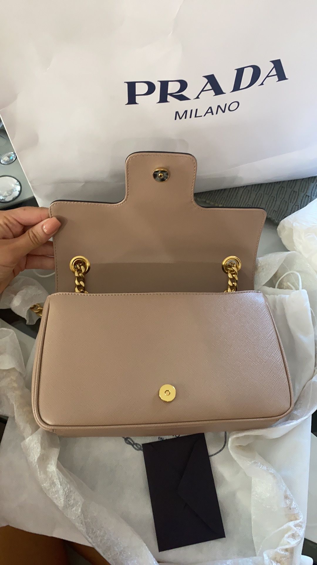 Prada Pattina Saffiano 1 Crossbody Bag