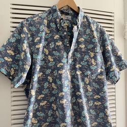 Vintage Reyn Spooner Floral 1/4 Button Up Shirt Thumbnail