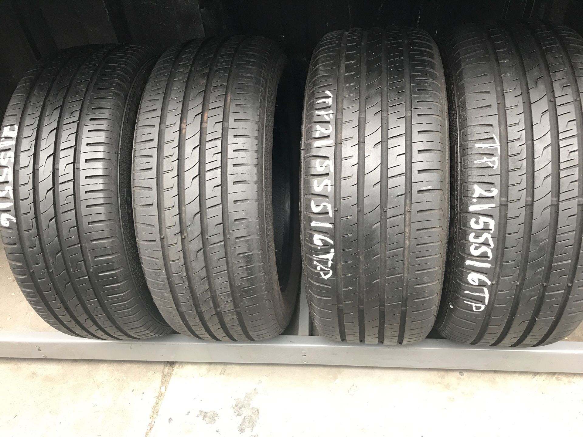 16" tires 215/55/16 semi new with free installation $160