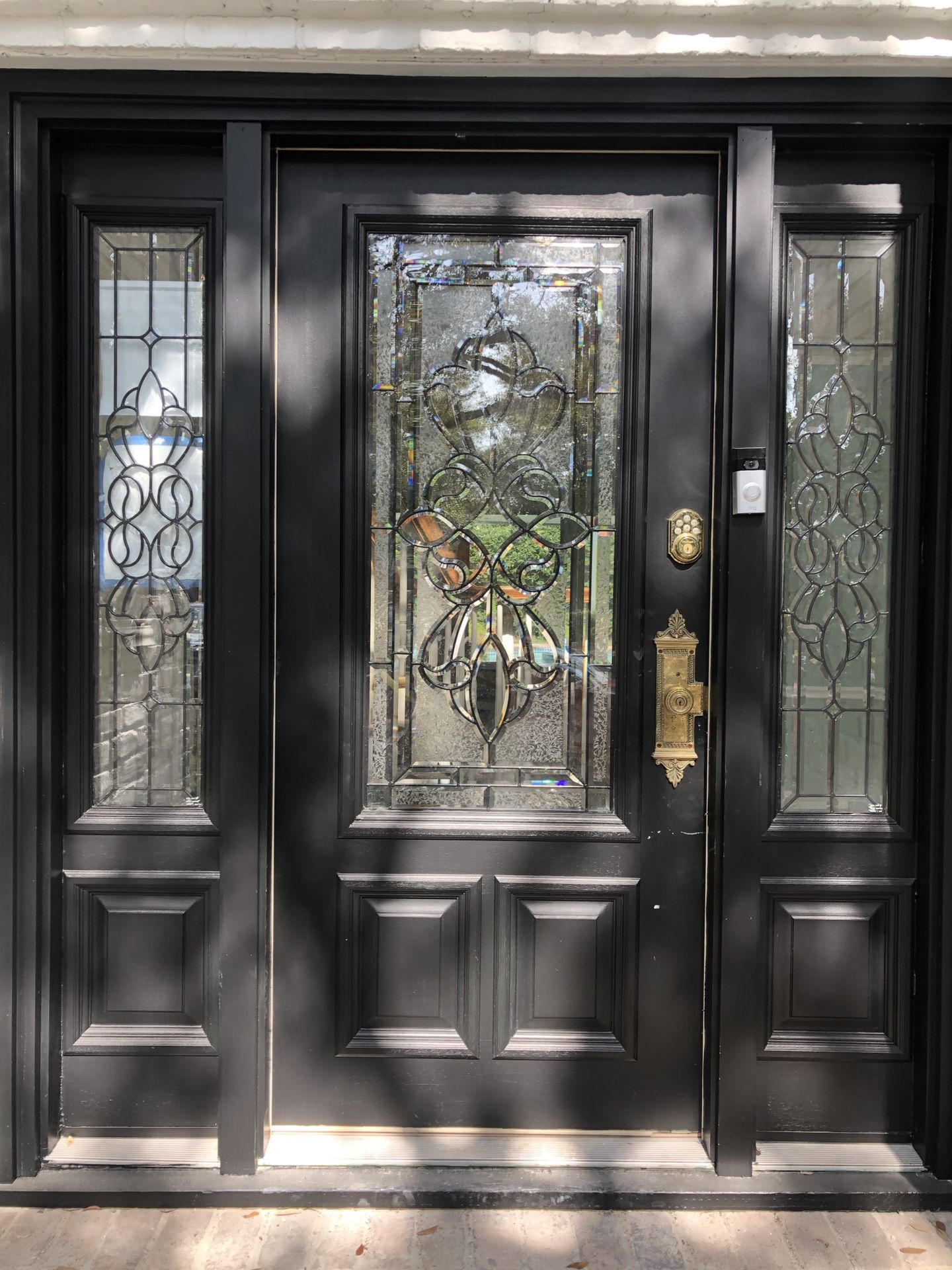 Solid Wood Front Door with Sidelights 72”w x 83”h - only $750