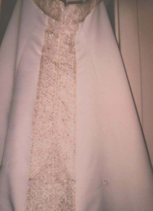 Gorgeous Beige And Gold Wedding Dress
