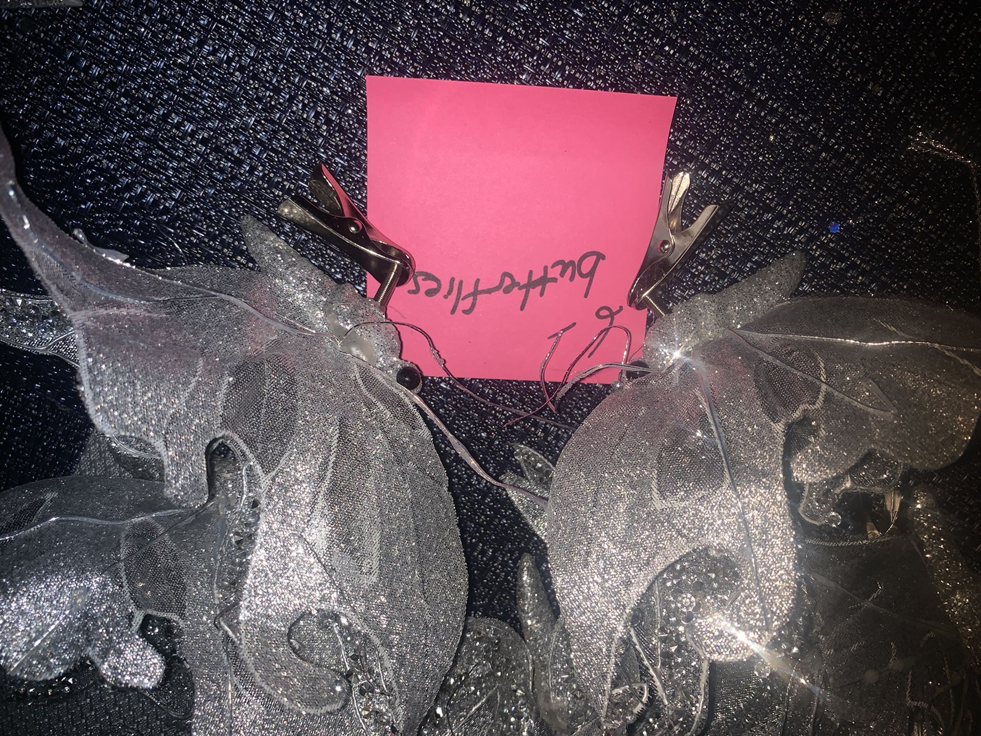 45 ASSORTED SILVER CHRISTMAS DECORATIONS