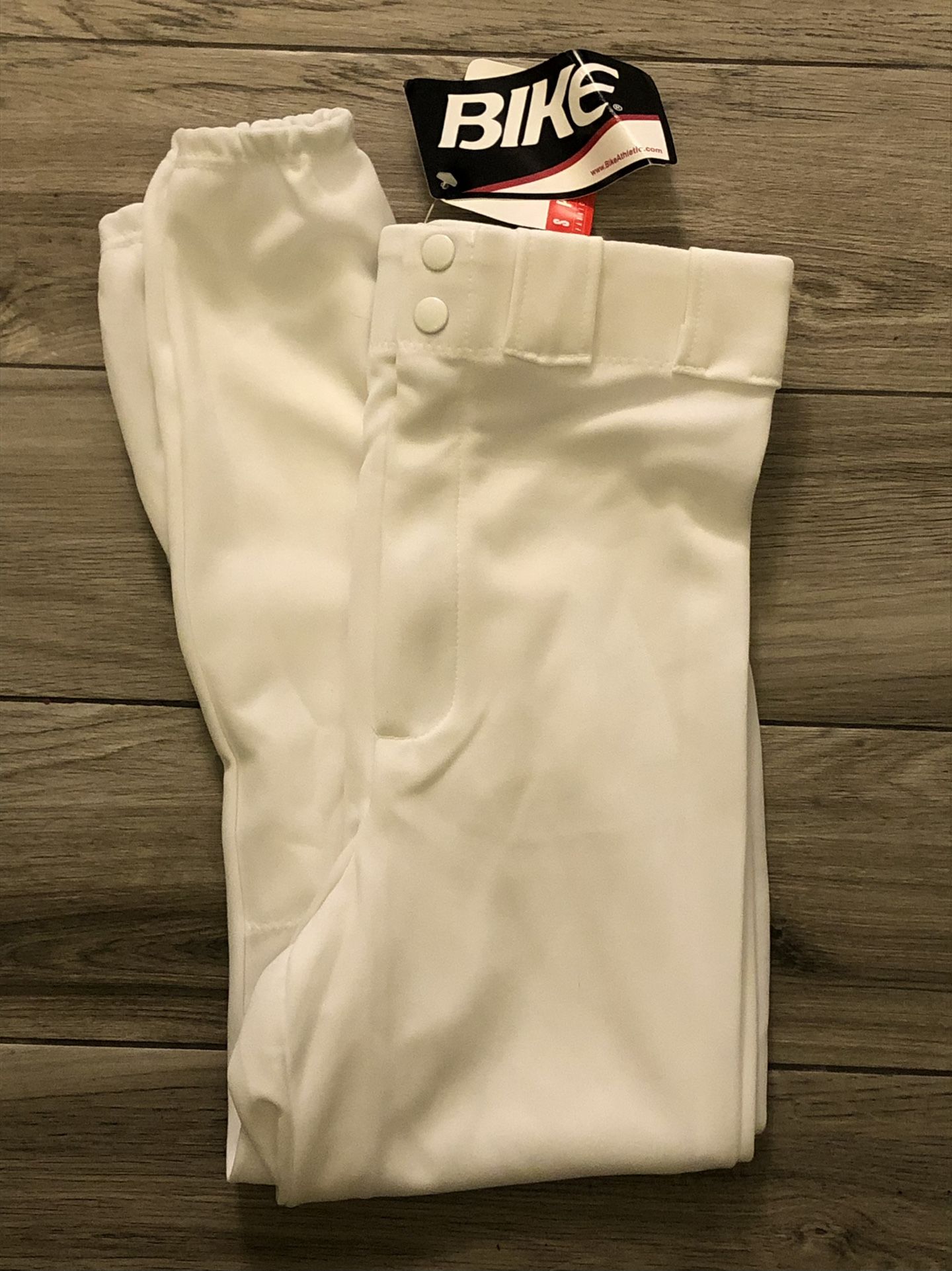 Bike Athletic Style 4108 White Adult Baseball Pants w/Belt Loops Size Small NEW