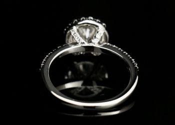 1.5c Moissanite Engagement Ring In Silver  Thumbnail