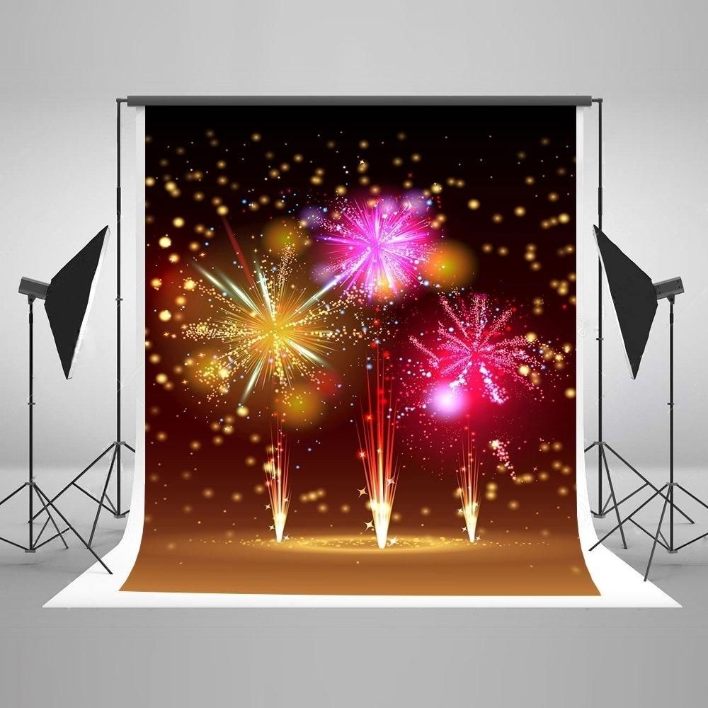 5x7ft Firework Backdrop for Photography New Year Background Photo Booth Props
