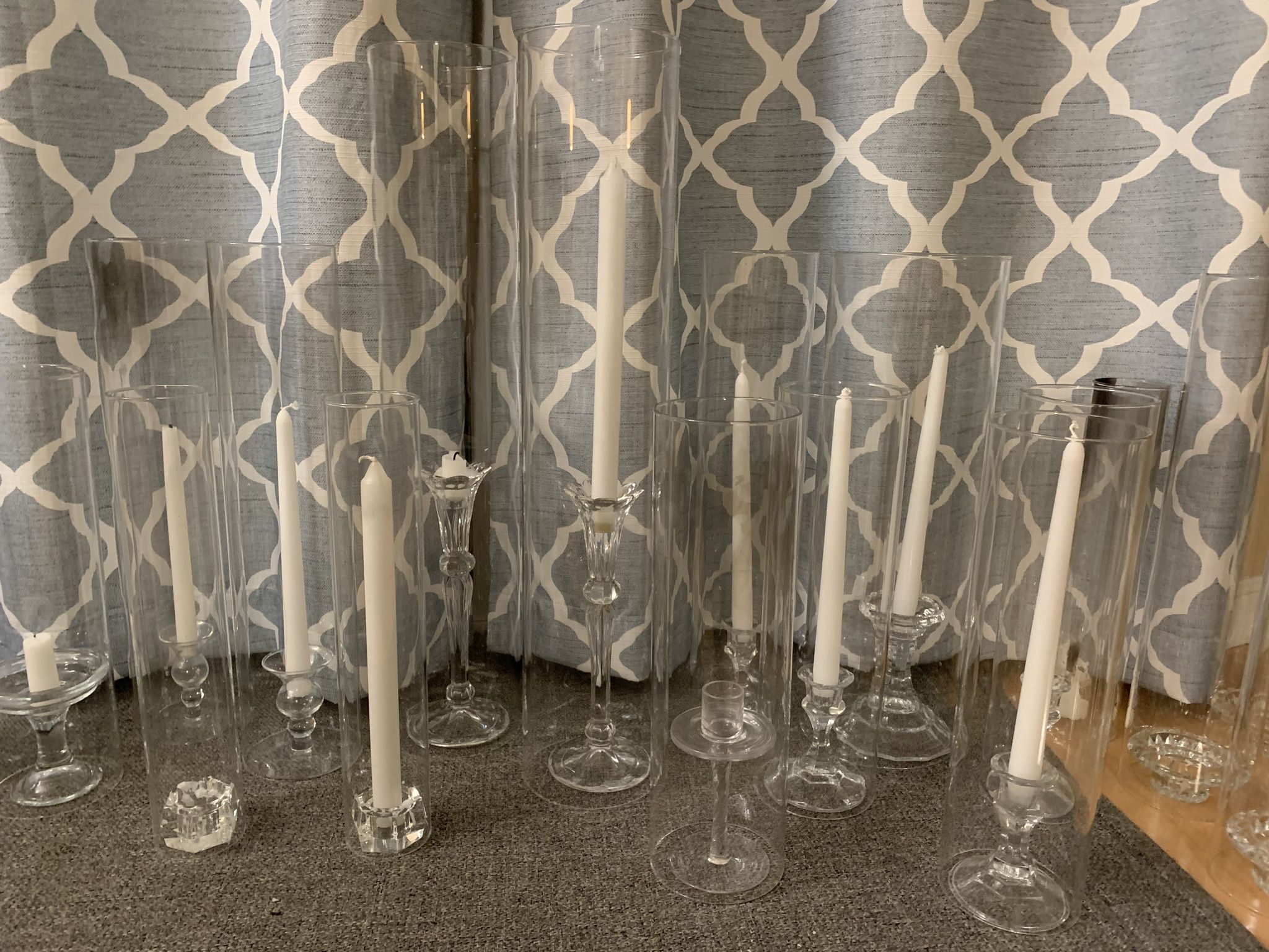 Candle Sticks With Glass Tubes