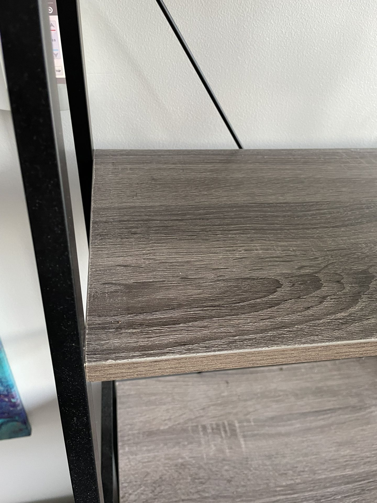 Ladder Shelf Gray Wood