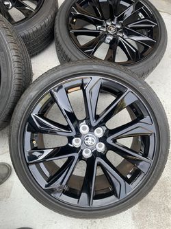 Toyota Corolla Rims And Tires 18” Original OEM Wheels Rines De Corolla New Gloss Black Powder Coated  Thumbnail