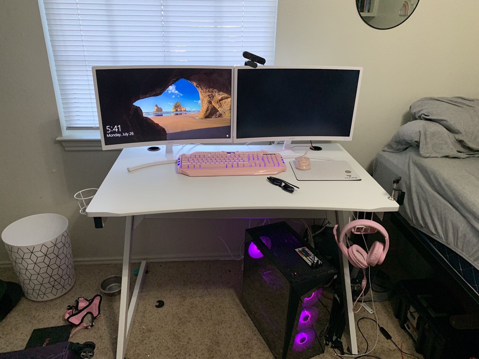 One Acer Curved Monitor