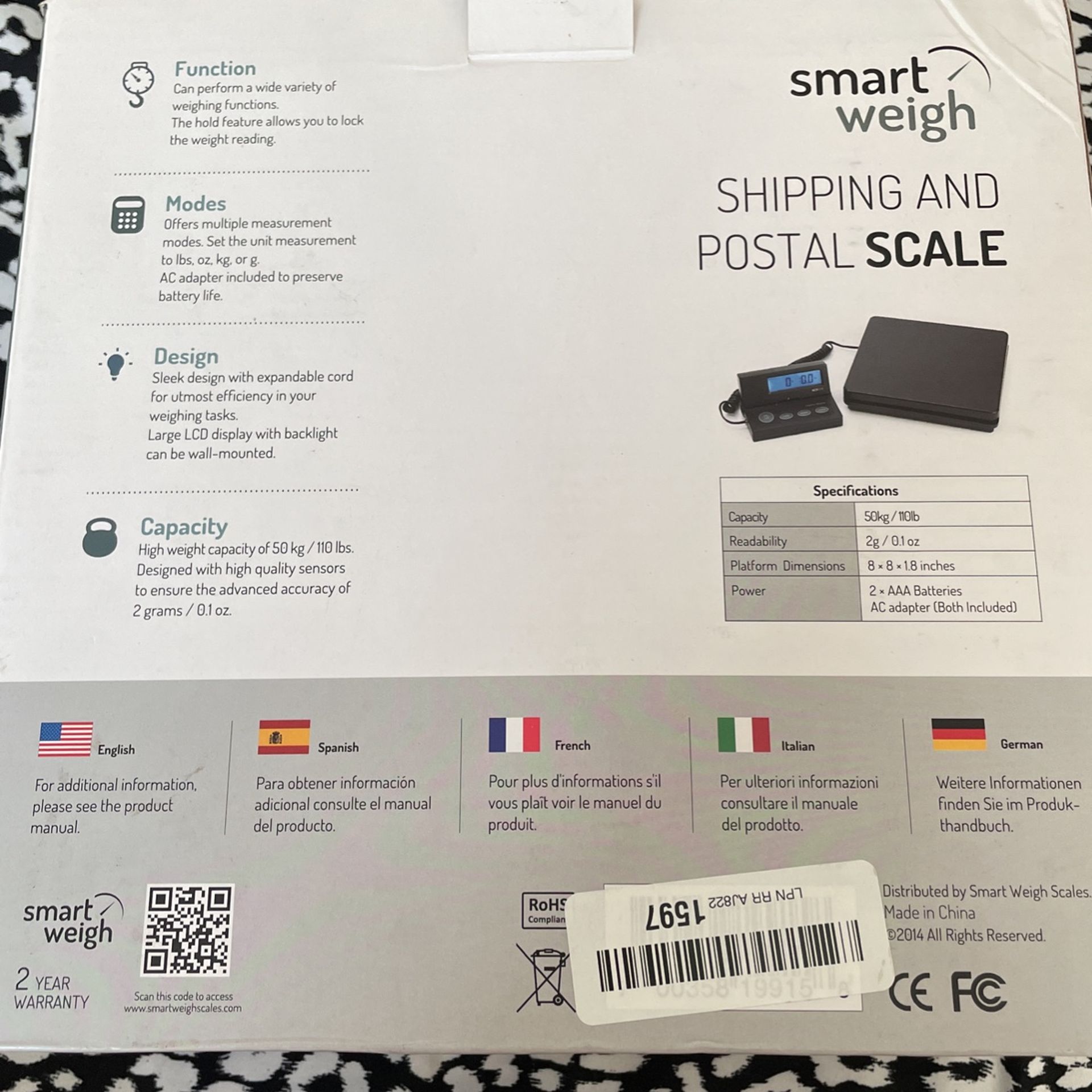 Shipping and postal Scale