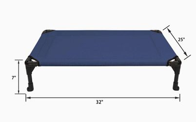 Veehoo Cooling Elevated Dog Bed, Portable Raised Pet Cot with Washable & Breathable Mesh, No-Slip Rubber Feet for Indoor & Outdoor Use, Medium, Blue

 Thumbnail