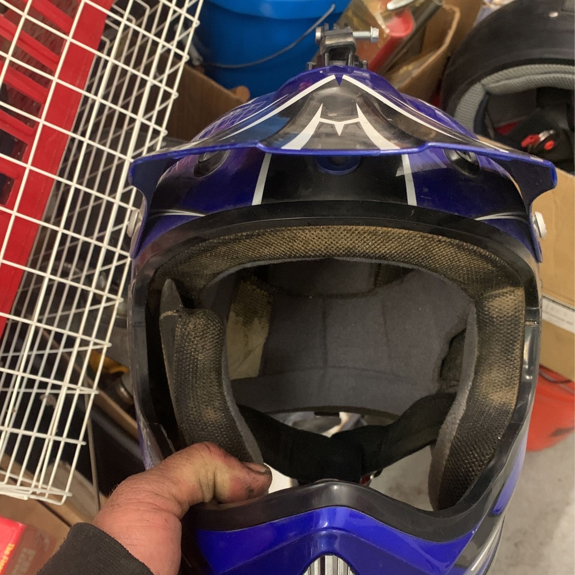 Multiple Dirt Bike Helmets Medium And XL